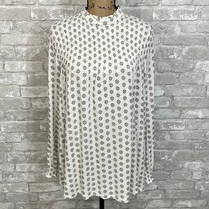 Rxb Smocked High Neck Print Top